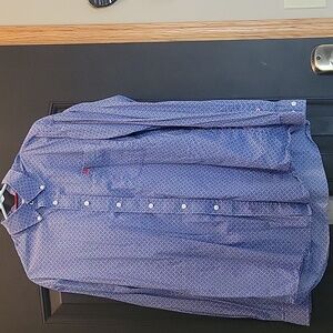 Cinch Blue Geometric Men's Button Down Shirt